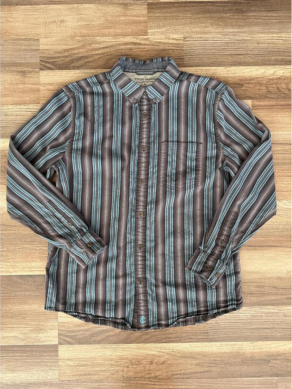 Cody James Western Stripe Button Up Shirt Men’s Medium